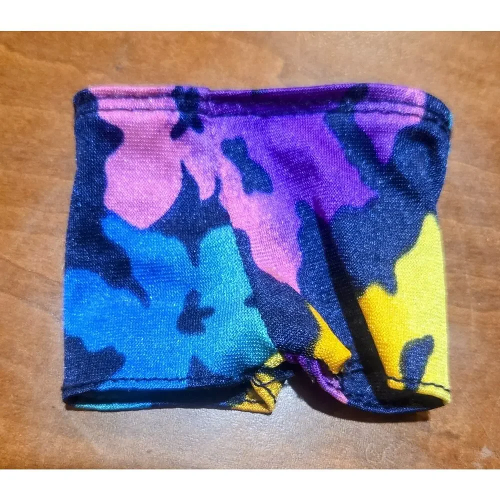 VTG Barbie And Ken Matching Swimsuits One-Piece Tropical Barbie Purple Yellow